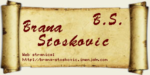 Brana Stošković vizit kartica